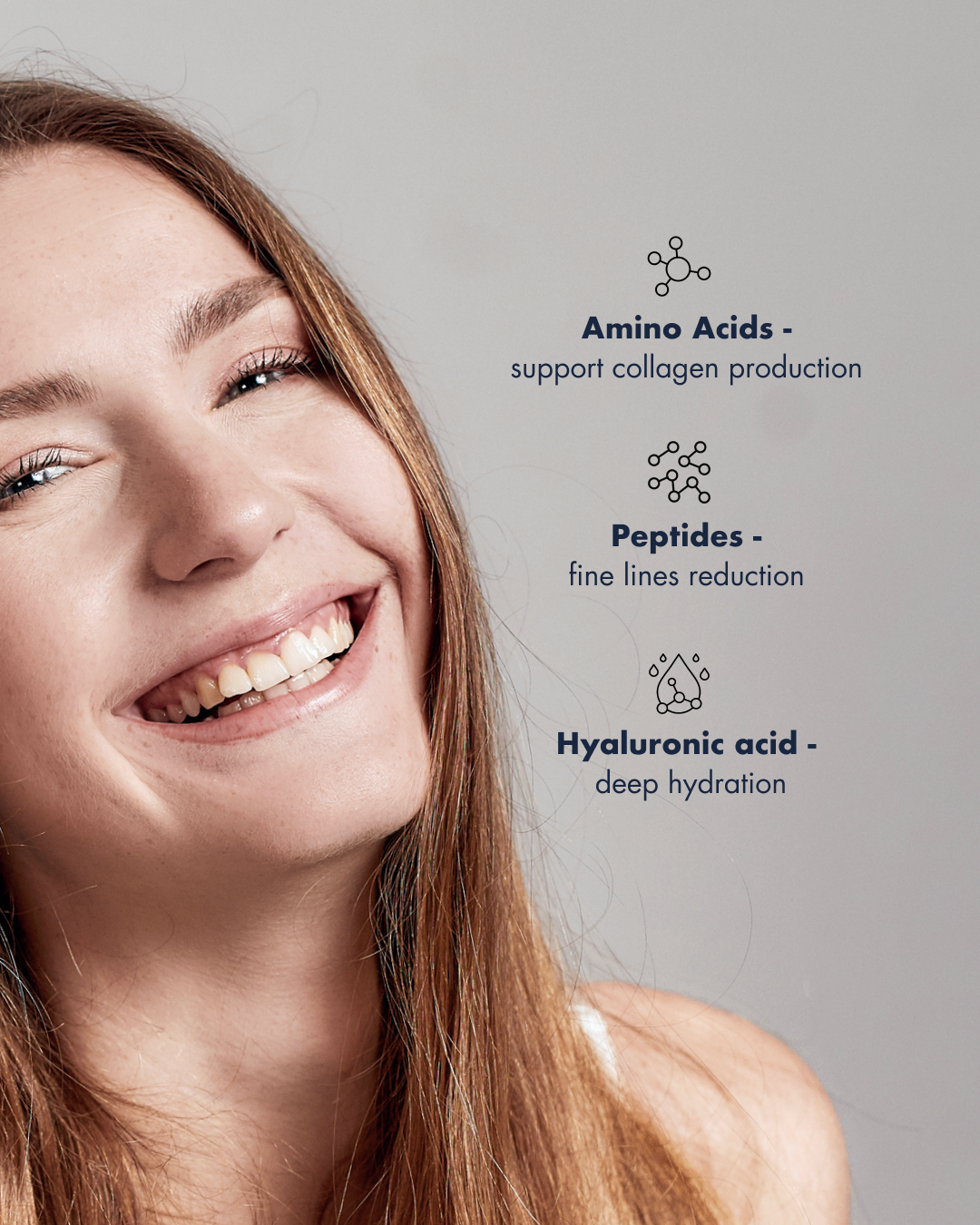Jalupro amino acids, peptides and hyaluronic acid
