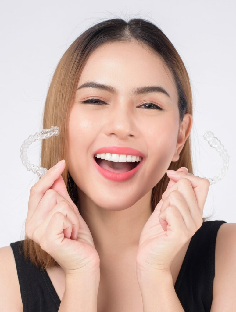 Clear Invisalign aligner tray